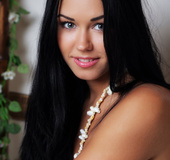 Happy seductive young girl always in the mood to show off her sexy pussy