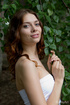 red-haired curly teen gets