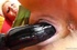 Hot blooded mama with short blonde hair uses big black dildo to fuck her