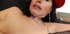 Matured mom in red hat and pantyhose working her pussy with long dildo