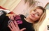 sweet looking blonde mom