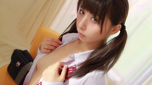 Hot young Asian teen student strips seductive modeling her hot booty - Picture 9