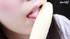 Young naughty hot Asian teen models her sexy body as she seductively eats