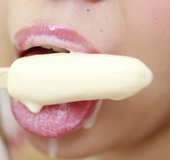 Real hot and erotic photos as young seductress get cream on nipples and