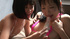 Experienced sexy young chick shows young friend the sweetness of lesbian