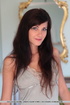 Blue eyed model enjoys herself nude in the livingroom mirror