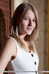 Amazing blonde seduces with her soft blue eyes