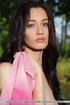 thin blue eyed brunette