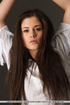 saucy doe-eyed brunette shows