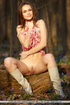Backwoods babe in skimpy sundress reveals her sweet little beaver