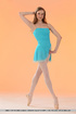 Devil-may-care temptress loses blue dress to reveal waiting snatch
