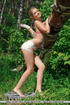 Blue-eyed slovakian teen takes her tight little snatch for a walk in the