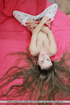 She-simply-cant-be-old-enough young slut spreads her hairy gash with both