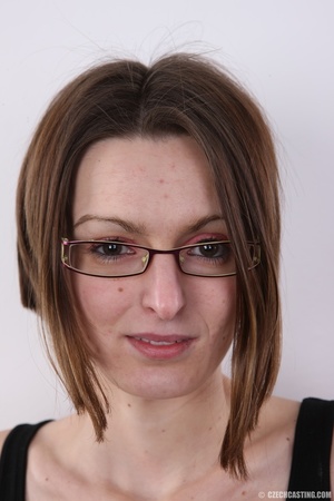Chick with short hair and glasses has am - XXX Dessert - Picture 1