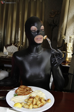 Two black and ping zentai wearing girls  - XXX Dessert - Picture 9
