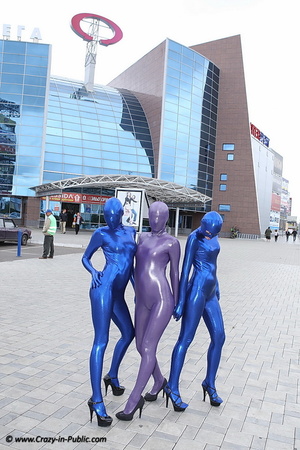 Two sexyblue zentai and one violett wear - Picture 9
