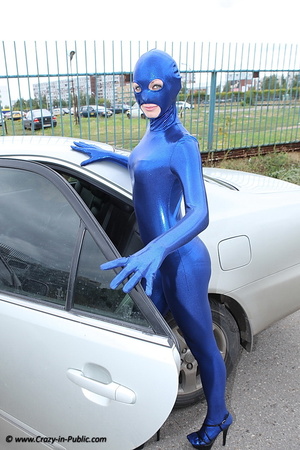 Two sexyblue zentai and one violett wear - Picture 15