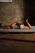 Tanned blonde gets hogtied in forgotten farm
