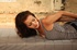 Useless nasty whore is hogtied with clothes on