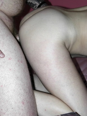 Guy sprays cute chick with cum after hot cock sucking and pussy fucking action