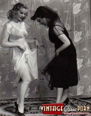 Cute and sexy vintage lesbians undressin - Picture 12