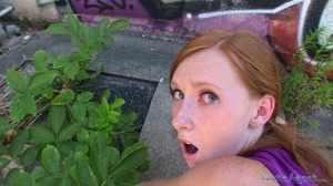 Innocent redhead loves swallowing big co - Picture 16
