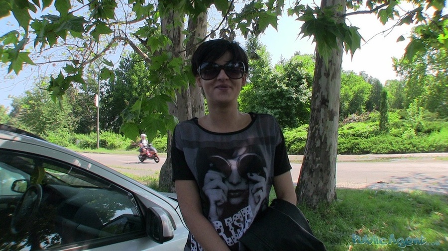 This cute short black haired teen loves har - XXX Dessert - Picture 1