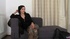 Naughty black haired beauty fitting a big cock into her wet tight vagina.