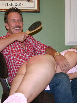 These two randy sisters get their lusciously big booties spanked by daddy. - Picture 12