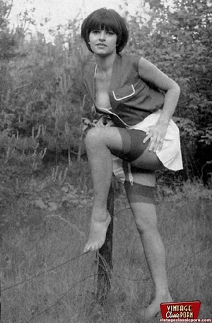 Vintage women in nylons
