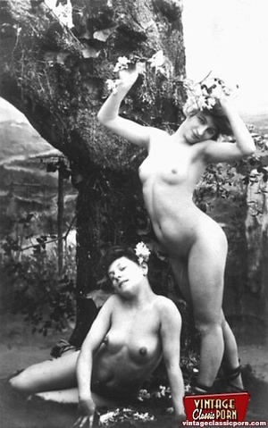 Vintage lesbian nude chicks enjoy posing - Picture 12