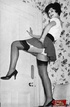Vintage daring chicks wearing high heels in the fifties