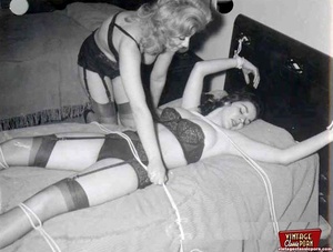 Vintage naked chicks are slapped hard an - Picture 6