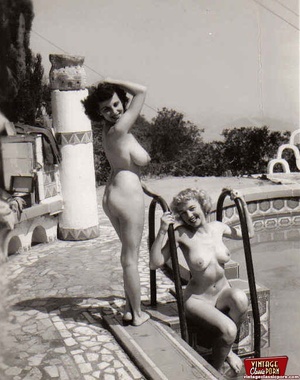 A couple beautiful vintage chicks posing - Picture 3