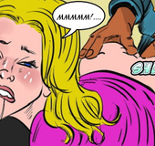 Delicious blond cannot believe the pleasure with her new dark skinned