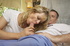 Blonde lady sucking boyfriend's dick and passionately riding it