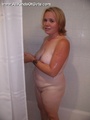 Blonde chubby wife taking a shower and - Picture 9
