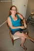 Horny mature fat mom took off her panties and exposes her big butt.