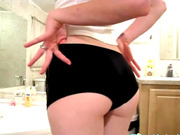 Lovely teen Riley Rebel tries on her new underwear collections