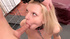 Roped nymph Mya showing her blowjob skills to masked guy.