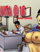Horny professor in glasses licking his student's sweet twat in the classroom