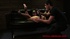 ponytailed brunette chick stretched