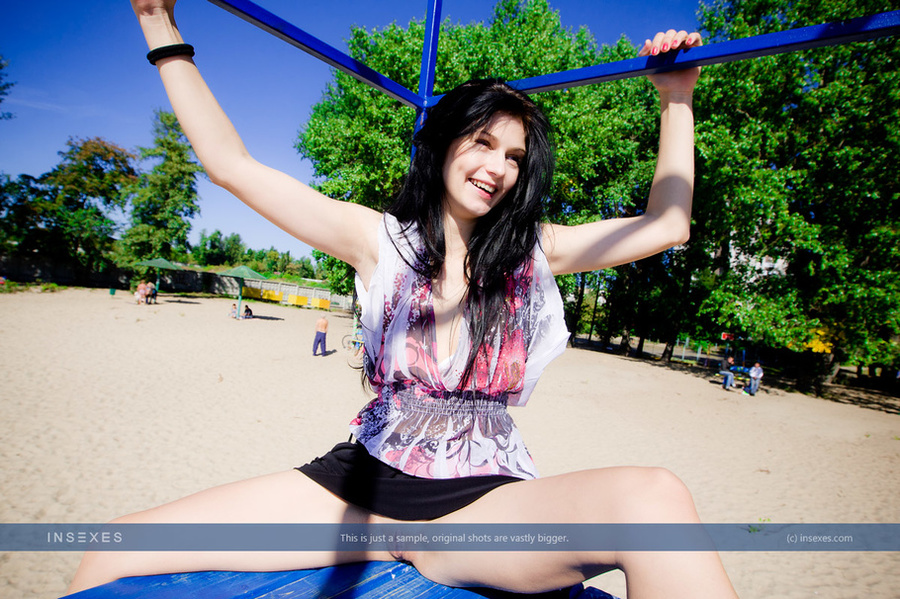 Stunning black haired teen with gorgeously  - XXX Dessert - Picture 7