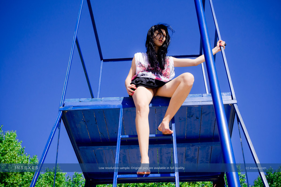 Stunning black haired teen with gorgeously  - XXX Dessert - Picture 11