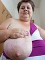 BBW in a striped dress demonstrating her - Picture 10