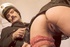 Hot vintage slut in red latex gets her bald snatch drilled hard