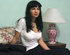 busty dark-haired housewife came