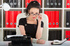 cute office girl strips