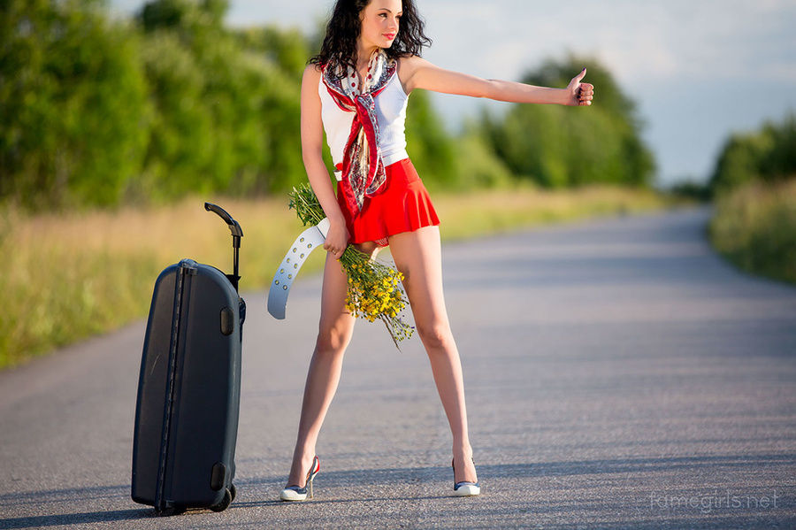 Sexy stranded traveler on highway pleasures - XXX Dessert - Picture 2