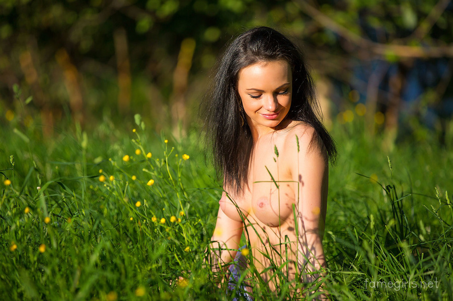 Sweet brunette with dark cute hair and sexy - XXX Dessert - Picture 12